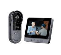 Videoportero Inteligente Exterior Timbre Inalámbrico con Cámara 1080P IP65 Impermeable 170° Gran Angular Video Doorbell con Pantalla IPS de 4,3 Pulgadas, Interconexión Bluetooth, No Requiere WiFi