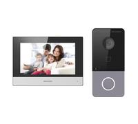 Hikvision Teléfono de Puerta de Video basado en IP/Campana | Pantalla TFT Colorida de 7 Pulgadas | Resolución de Video 1080p | Cobertura Gran Angular|