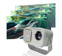 Videoproyector Inteligente con Sistema Android, Soporte 4K Proyector de películas portátil con Enfoque eléctrico y Auto Keystone, Compatible con HD/teléfono/USB, Uso en Exteriores e Interiores