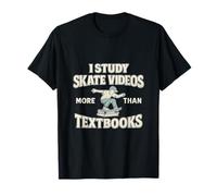 Vídeos de I Study Skate, arte retro con letras en bloque Camiseta