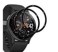 VideoSecu Paquete de 2 protectores de pantalla para Garmin Vivoactive 5, 0,33 mm 9H+, vidrio templado antiarañazos, transparente HD, sin burbujas, antihuellas, sensible al tacto, cobertura completa 3D