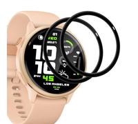 VideoSecu Paquete de 2 protectores de pantalla para Garmin Vivoactive 6, 0,33 mm 9H+, vidrio templado antiarañazos, transparente HD, sin burbujas, antihuellas, sensible al tacto, cobertura completa 3D