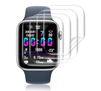 VideoSecu Paquete de 4 protectores de pantalla de hidrogel de TPU para Apple Watch 10 de 46 mm, vidrio templado suave antiarañazos, transparente HD, antihuellas, sin burbujas, cobertura completa