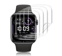 VideoSecu Paquete de 4 protectores de pantalla de hidrogel de TPU para Apple Watch se/6/5/4 de 40 mm, vidrio templado suave antiarañazos, transparente HD, sin burbujas, antihuellas, sensible al tacto