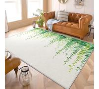 Vides de Acuarela Sencillas Alfombra de Franela Antideslizante Verde Alfombras Lavables de Pelo Corto, Hipoalergénica, Alfombra Interior para Salón, Dormitorio y Entrada 160x230 cm