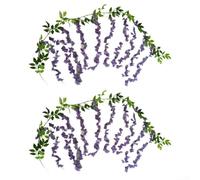Vides de flores artificiales, 2 piezas para decoración de bodas y hogar, diseñadas para un fácil arreglo y una visualización impresionante con detalles realistas (morado claro)