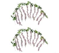 Vides de flores artificiales, 2 piezas para decoración de bodas y hogar, diseñadas para un fácil arreglo y una visualización impresionante con detalles realistas (rosa claro)