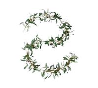 Vides decorativas de hoja de olivo 2026 y fáciles de usar, mejoran al instante la calidad, adecuadas para varias ocasiones, añadiendo fácilmente un toque de naturaleza. (verde, 180 cm) para Navidad