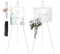 VIDETOL 2 caballete de 160 cm, plegable, soporte portátil para artistas, caballetes blancos para pintar, lienzo de pintura de pantalla
