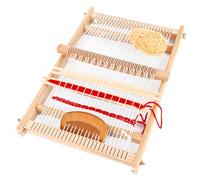 VIDETOL Juego de marcos de madera para manualidades, 40 x 27 cm, marco escolar con barcos telares, marco de madera y accesorios, marco de madera para tejer y diseñar