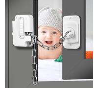 VidFair 2 cerraduras de ventana para ventanas Upvc, cerraduras restrictoras autoadhesivas para niños y mascotas, protección de seguridad, cerradura de ventana ajustable sin taladrar para metal,