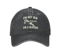 VIDOJI Baseball Cap Cotton Airplane Aircraft Plane Spitfire Baseball Cap Custom Adjustable Unisex Supermarine Fighter Plane WW2 War Pilot Dad Hat