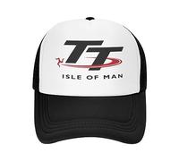 VIDOJI Gorra De Béisbol Cool Isla De Man TT Carreras Sombrero De Camionero Hombres Mujeres Ajustable Personalizado Unisex Motocicleta Deporte Gorra De Béisbol Primavera Navidad