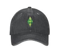 VIDOJI Gorra de béisbol punk unisex algodón Sims Plumbob Gorra béisbol adulto ajustable papá sombrero mujeres hombres al aire libre regalo perfecto