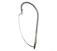 Vidonergy 10 anzuelos de pesca de púas sin malas hierbas para aparejo loco, gancho de gusano de bajo de acero de alto carbono con diseño ancho y enganche, compatible con señuelos suaves y locos (1/0)