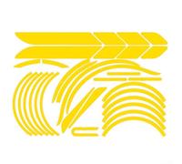 Vidonergy Adhesivo reflectante para patinete eléctrico Xiaomi - Decoración corporal y mejora de seguridad, cinta impermeable de PVC para mayor visibilidad nocturna, juego de 36 x 28 cm (6 (amarillo)