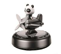 Vidonergy Ambientador solar para aromaterapia para coche, con adorno de molino de viento giratorio, decoración de tablero de ABS para automóviles y camiones, aroma a Gardenia, azul/rojo/negro (negro)