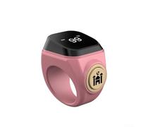 Vidonergy Anillo de contador Tasbih inteligente recargable para Zikr, cuentas de oración digitales de hasta 99999 cuentas, cuenta electrónica impermeable para musulmanes, 3 tamaños (20 mm, oro rosa)