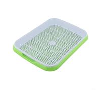 Vidonergy Bandeja multifunción de germinación de grano para un arranque eficiente y crecimiento de microverdes, bandeja apilable para guardería, plástico, 33,7 x 24,5 x 5 cm, verde + (verde)