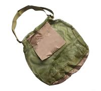 Vidonergy Bolsa de forraje de malla con setas para camping y senderismo, 42 x 42 cm, bolsa de cosecha ventilada con correa de hombro ajustable, construcción de poliéster, plegable (verde)