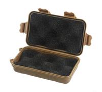 Vidonergy Caja de almacenamiento de plástico impermeable para camping, funda hermética para viajes al aire libre, senderismo, navegación y deportes acuáticos - 135 x 80 x 40 mm, 50 g (bronceado)