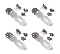 Vidonergy Candado de hebilla de acero inoxidable plegable de 90° antirrobo para armarios, cajones y contenedores de almacenamiento, cierre de cerrojo en ángulo recto con tornillos incluidos (3