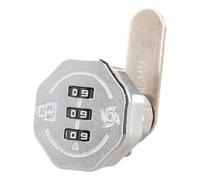 Vidonergy Cerradura de cajón de combinación reajustable de aleación de zinc de 3 dígitos para placa de 1 a 20 mm de grosor, compatible con armarios, cajas de herramientas, taquillas escolares