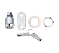 Vidonergy Cerradura tubular de 17 mm para armario, escritorio, cajón, buzón, caja de herramientas, caja fuerte con 2 llaves, cámara de parada reversible de aleación de zinc, giro de 90 grados, llave