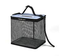 Vidonergy Cesta de pesca flotante plegable con tapa flotante y malla de polietileno para almacenamiento de cebo vivo, cangrejo de río, cangrejo y pececillo (28 x 21 x 26)