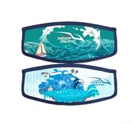 Vidonergy Diadema de buceo para protección del cabello largo | Funda de neopreno para máscara de esnórquel | Protector elástico suave impermeable para mujeres y hombres (isla)