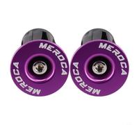 Vidonergy Empuñaduras de aleación de aluminio para manillar de bicicleta de 22 a 24 mm, compatible con bicicletas de montaña, plegables y de carretera, incluye 1 par de extremos de barra (morado)