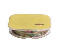 Vidonergy Hilo para atar guía de caña de pescar, línea de 50 m para construcción y reparación de caña, fibra de poliéster tejida multicapa 300D/500D con revestimiento, compatible (colorido A)