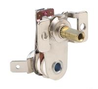 Vidonergy Interruptor controlador para horno eléctrico, pieza de repuesto de termostato de 10 A 16 A, rotación de 270°, carcasa de metal, plateado, compatible con reparación de horno doméstico (10 A)