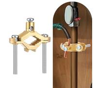 Vidonergy Juego de abrazaderas de tierra para una unión segura a tuberías de agua o acero, abrazaderas de tubo de aleación de cobre para alambre de tierra de 1/2 a 1 pulgada, compatible con cable #10