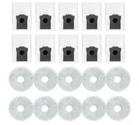 Vidonergy Juego de accesorios de repuesto para robot aspiradora: 10 almohadillas de microfibra + 10 bolsas de polvo selladas con filtro de fibra fundida multicapa para Mova E40 Ultra