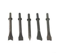 Vidonergy Juego de cinceles de martillo neumático, 5 piezas, vástago hexagonal de acero de 175 mm, resistente para quitar pernos, piezas corroídas, azulejos y mortero, compatible con martillos de aire