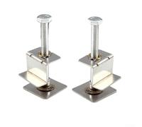 Vidonergy Juego de herramientas de nivelación de azulejos ajustables, elevador de acero reutilizable para pared y piso con ajuste de altura de 7-11,5 cm, color plateado (2 unidades) (SKU)