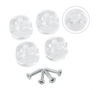 Vidonergy Kit de fijación de clips de pared para espejo, soporte de vidrio sin marco, accesorios de montaje para espejos de hasta 4 mm de grosor, paquete de 4 con tornillos para baño, hotel, salón (4