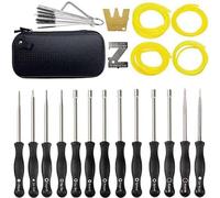 Vidonergy Kit de herramientas de ajuste de carburador para 2 motores pequeños, herramienta de limpieza de línea de combustible de metal con funda, compatible con recortadoras y motosierras