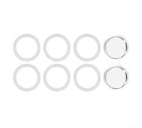 Vidonergy Kit de piezas de repuesto para olla Moka con 2 filtros y 6 sellos de junta de silicona para cafetera espresso de estufa, compatible con cafeteras de 3, 6, 9 tazas (9 tazas)