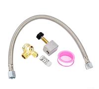 Vidonergy Kit de válvula de retención de compresor de aire, juego de 5 piezas de repuesto roscado de latón con válvula de batería, núcleo de válvula y cinta cruda para rosca externa de 14 x 1,5 mm