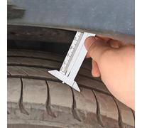 Vidonergy Medidor de profundidad de banda de rodadura de acero inoxidable de 0 a 50 mm, herramienta de medición para inspección de desgaste de neumáticos, diseño compacto y duradero para uso personal