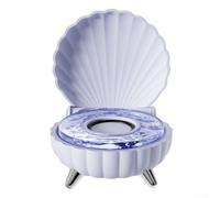 Vidonergy Mini altavoz con luces ambientales coloridas, reproductor de música MP3 inalámbrico, para barra de sonido estéreo TWS para el hogar, fiesta y uso al aire libre, blanco (azul)