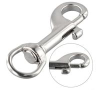 Vidonergy Mosquetón de perno de doble extremo de acero inoxidable para buceo, gancho giratorio de liberación rápida de grado marino 316 para boya BCD y equipo de buceo, plateado (70-120 mm) (70 mm)