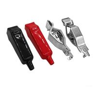 Vidonergy Muelle de acero inoxidable 30/50A para abrazadera, revestimiento aislado, juego de 4 piezas, 75 mm de longitud, rojo/negro/plateado, para pruebas eléctricas y de circuitos