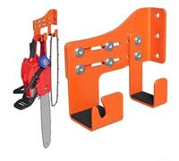 Vidonergy Organizador de montaje en pared ajustable para motosierra, resistente a la corrosión, para un almacenamiento seguro, taller organizado para la mayoría de modelos de motosierra (naranja-rojo)