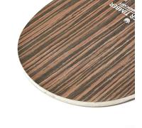 Vidonergy Pala de tenis de mesa de 5 capas, paleta de madera de ébano y dalbergia con mango largo, 6,2 mm de grosor, color negro y amarillo para placa inferior de raqueta de ping pong (ébano)