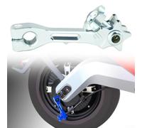 Vidonergy Palanca de pedal de freno trasero de motocicleta, palanca de freno de pie de aleación de aluminio para motocicletas, bicicletas de carretera y bicicletas (plata)