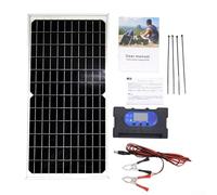 Vidonergy Panel solar monocristalino de 17 W con salida de 5 V, 12 V, 18 V, diseño impermeable para carga de batería y sistemas de energía alternativos, incluye controlador (20 A)