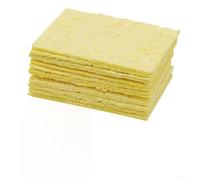 Vidonergy Paquete de 100 esponjas de limpieza de soldador para mantenimiento de puntas - Esponjas de espuma amarillas, 50 x 35 x 1 mm, compatibles con soldadores y soldadores (SKU)
